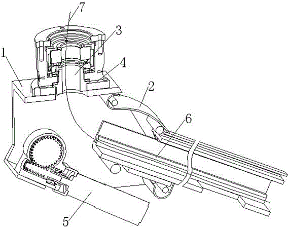 Open type elbow structure of electric hoisting tower