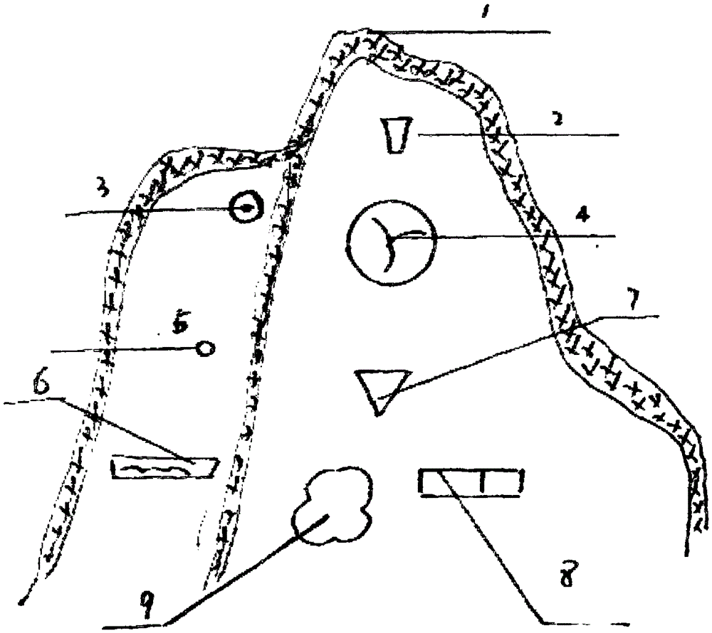 Mountain heightening measure method and construction