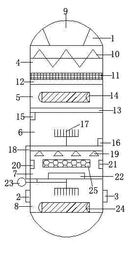 Device for treating high-concentration ammonia nitrogen in coking wastewater by using surfactant