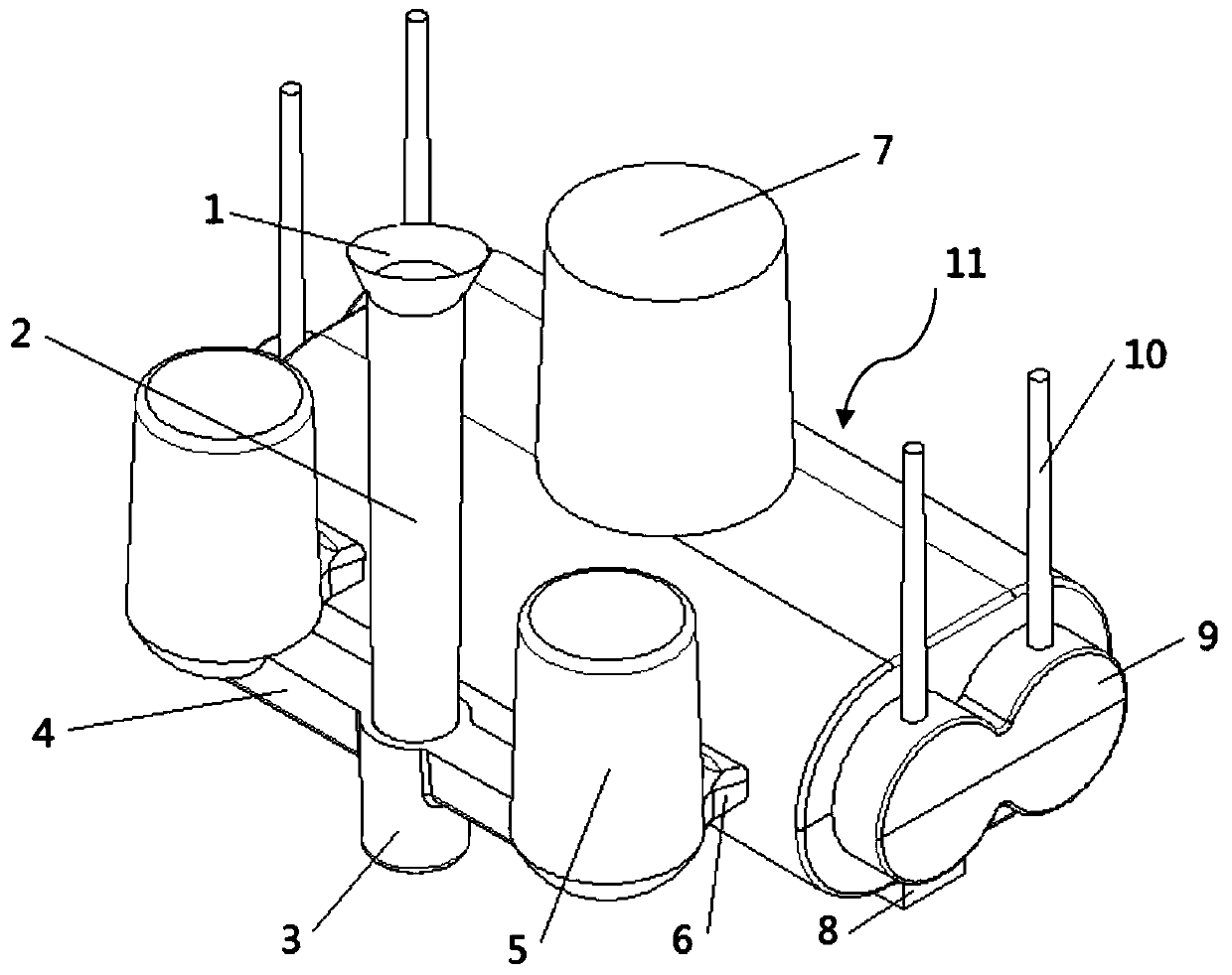 A mold for producing cylinder liners of twin-screw extruders