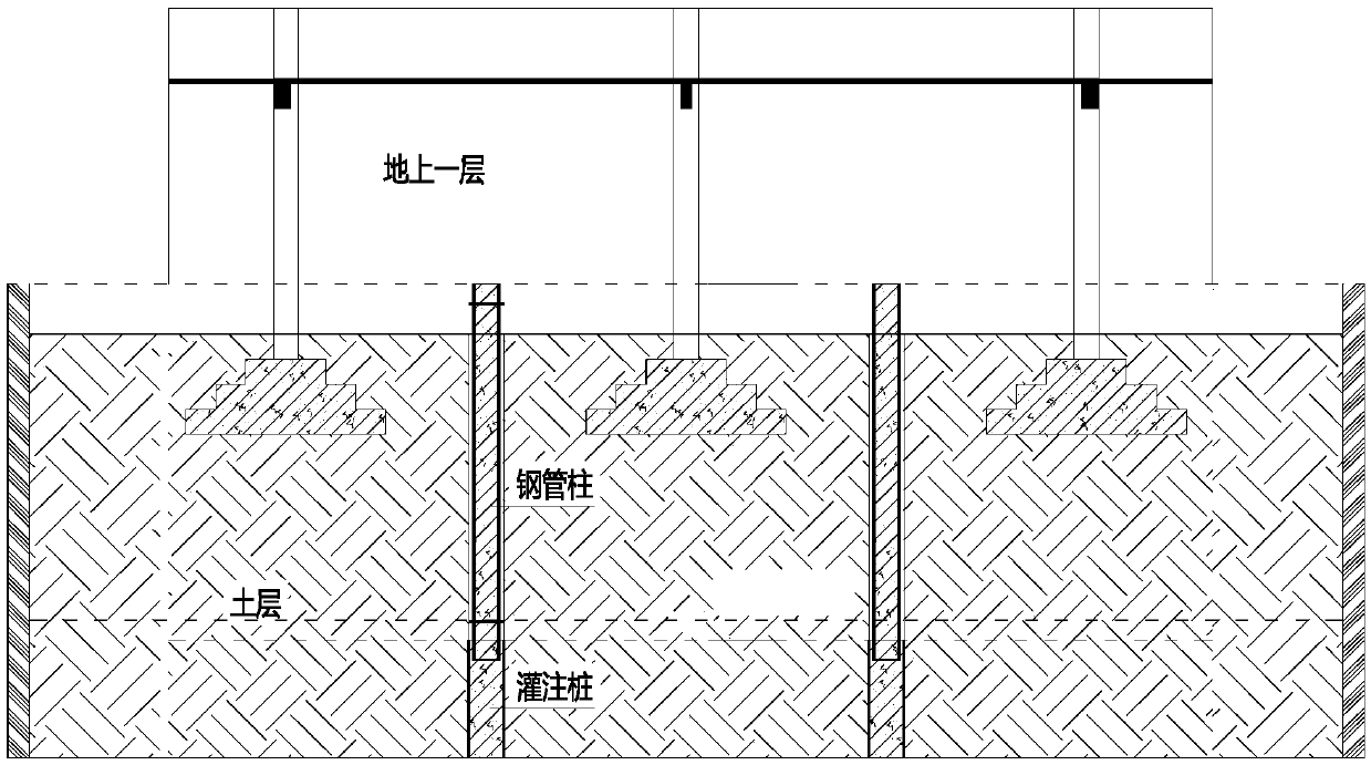 Basement storey addition underpinning construction method