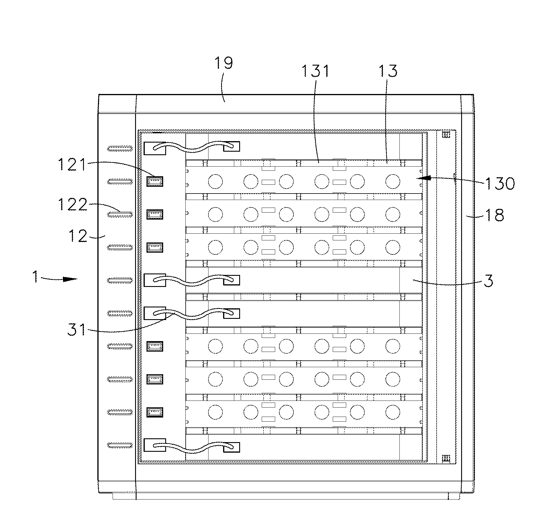 Desk storage device with power charging function