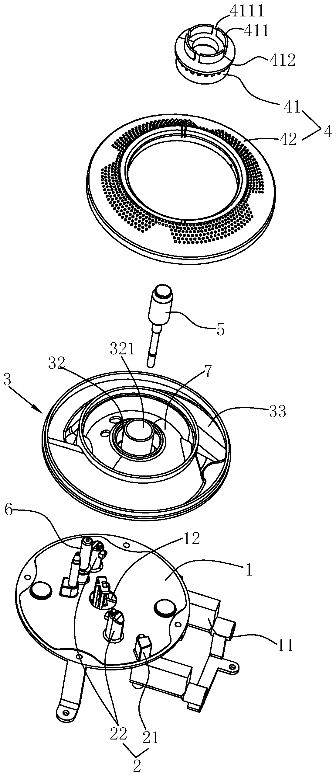 Upper-air-intake dual-ring combustor