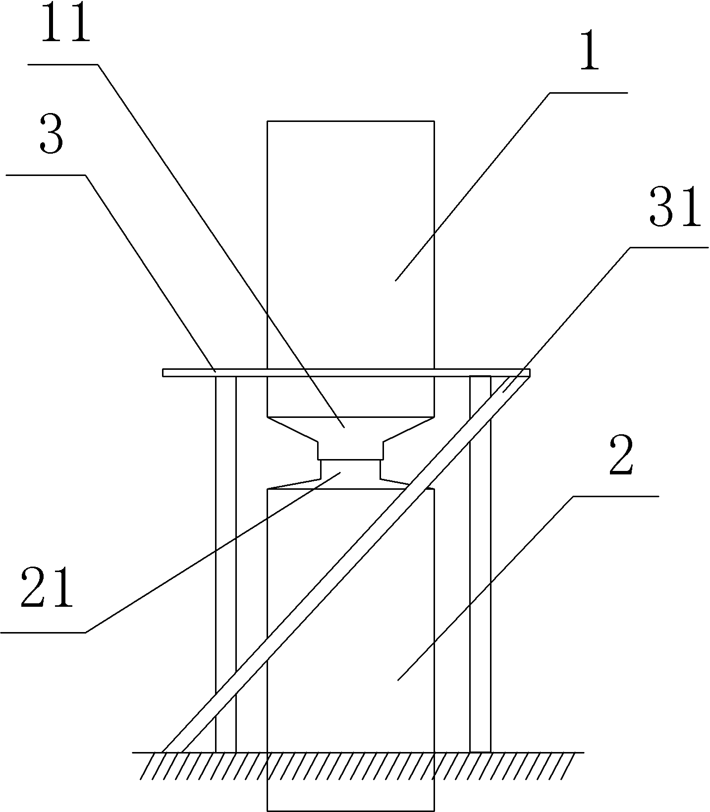 Multi-section type roasting furnace provided with platform