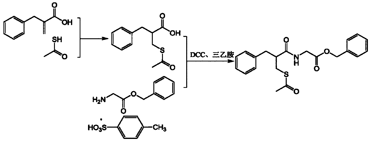 Method for synthesizing racecadotril