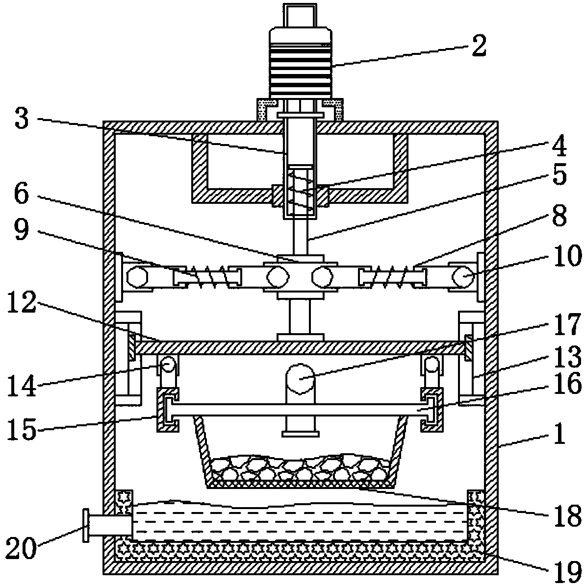 Solid-liquid separation device for industrial sewage treatment