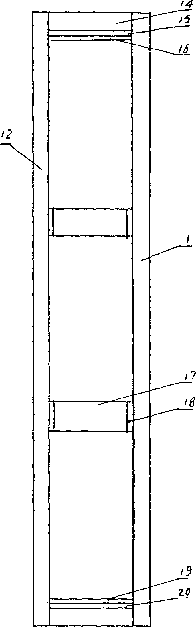 Simple box-type glass packing frame