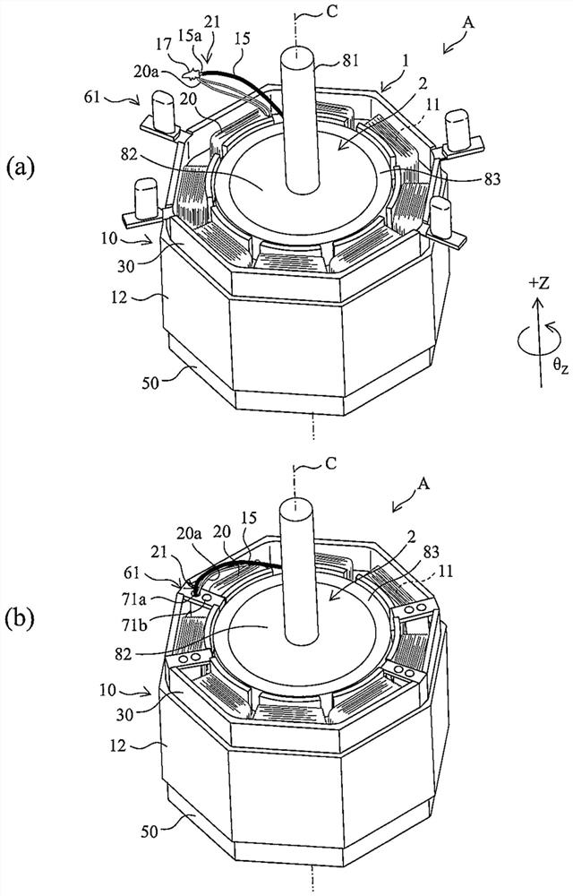 Motor stator and method for manufacturing motor stator