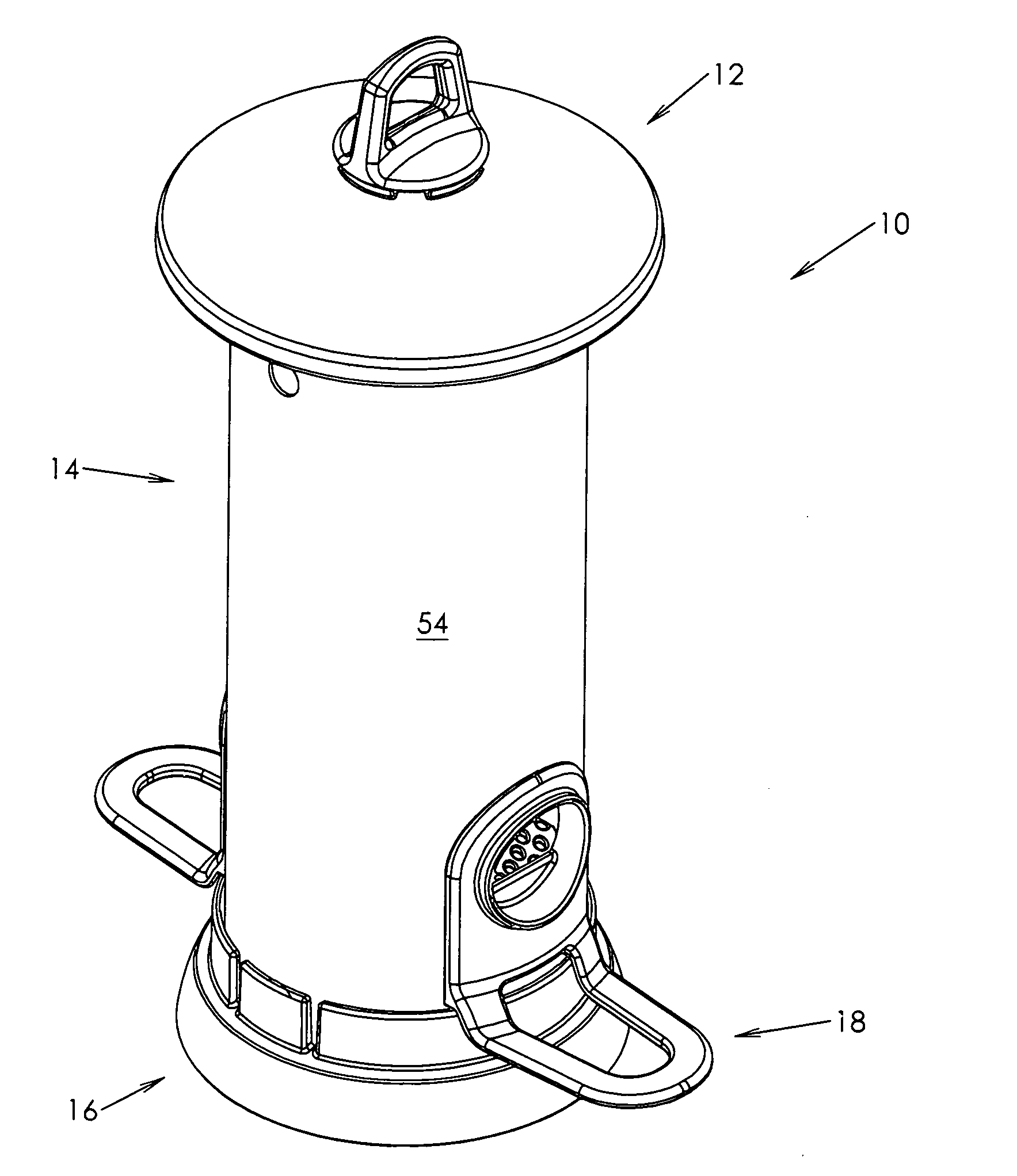 Tube type bird feeder