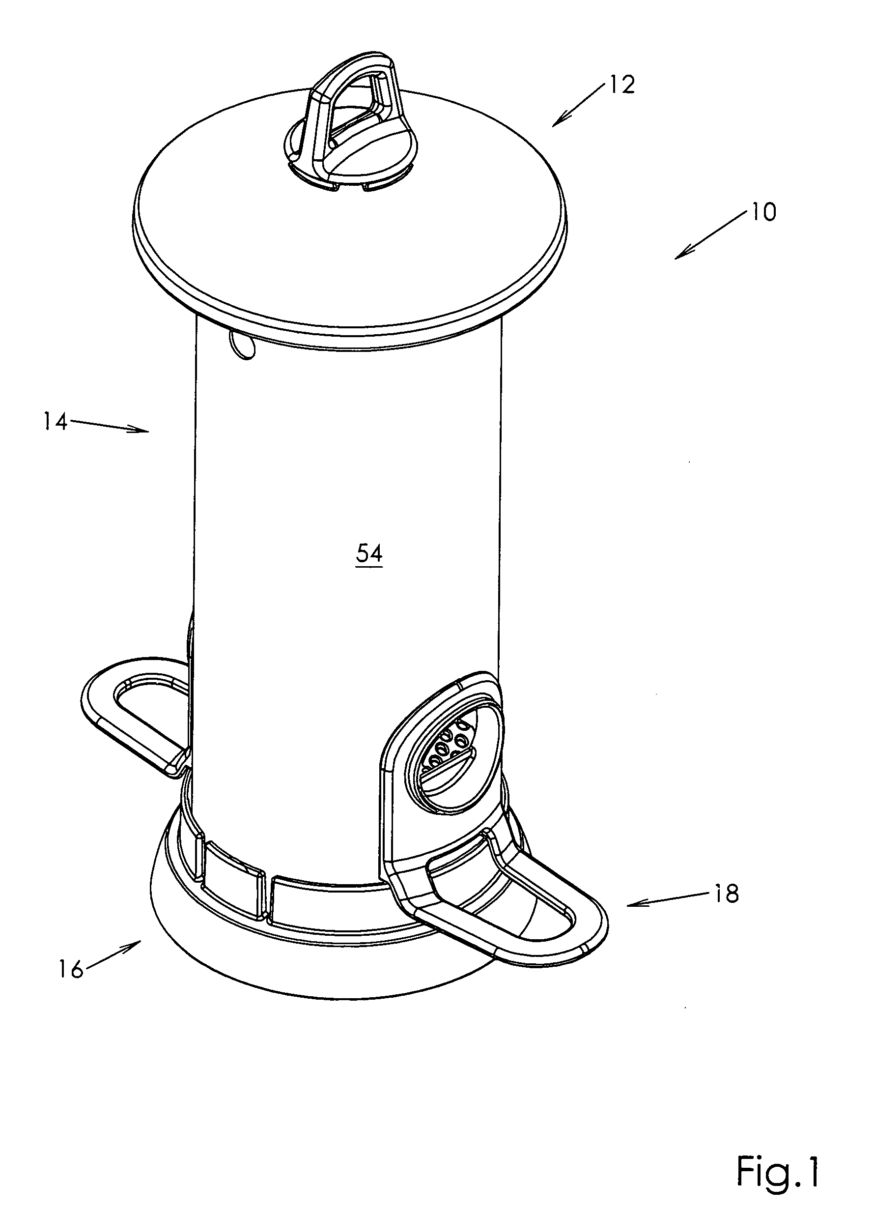 Tube type bird feeder