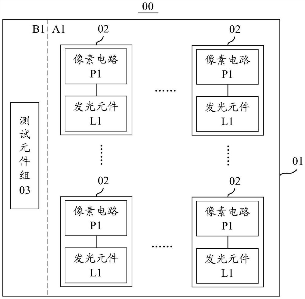 Display panel, method for testing bad pixels of display panel, and display device