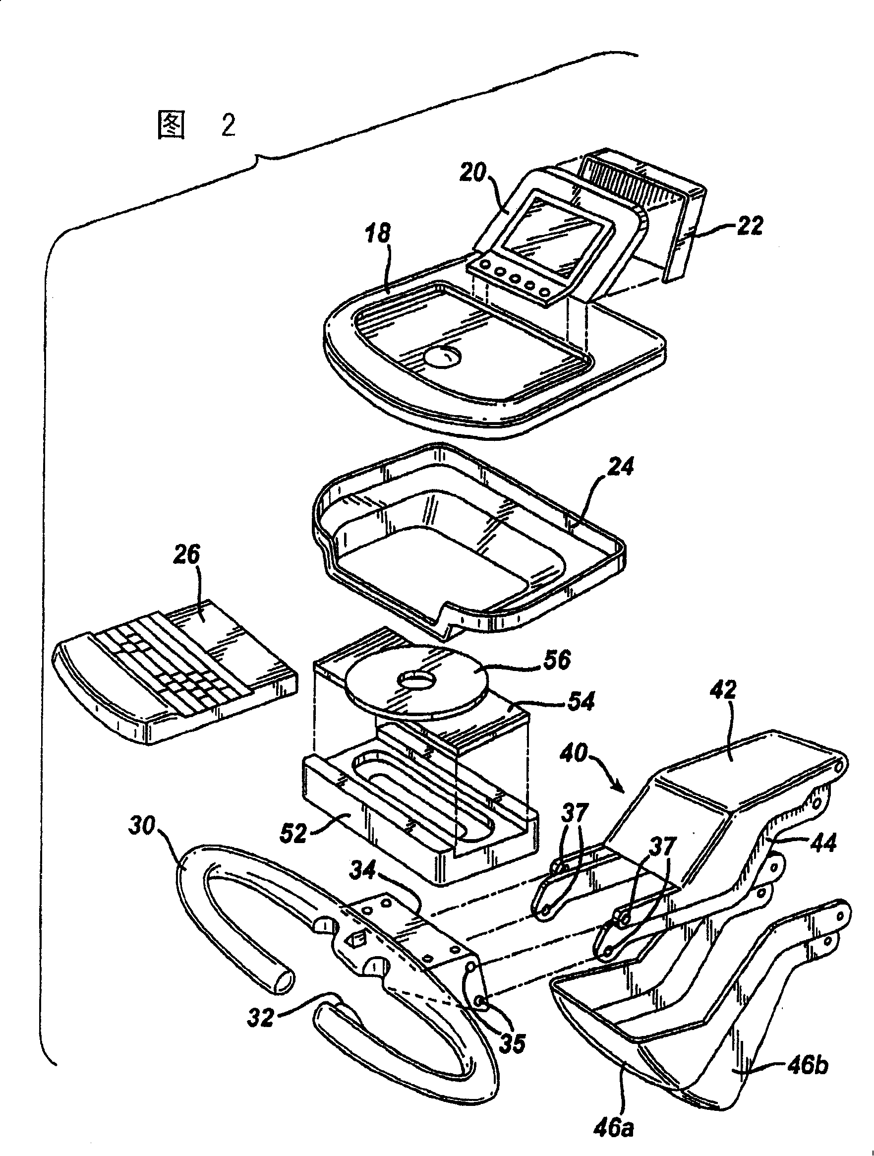 Ultrasound cart with laterally articulating control panel