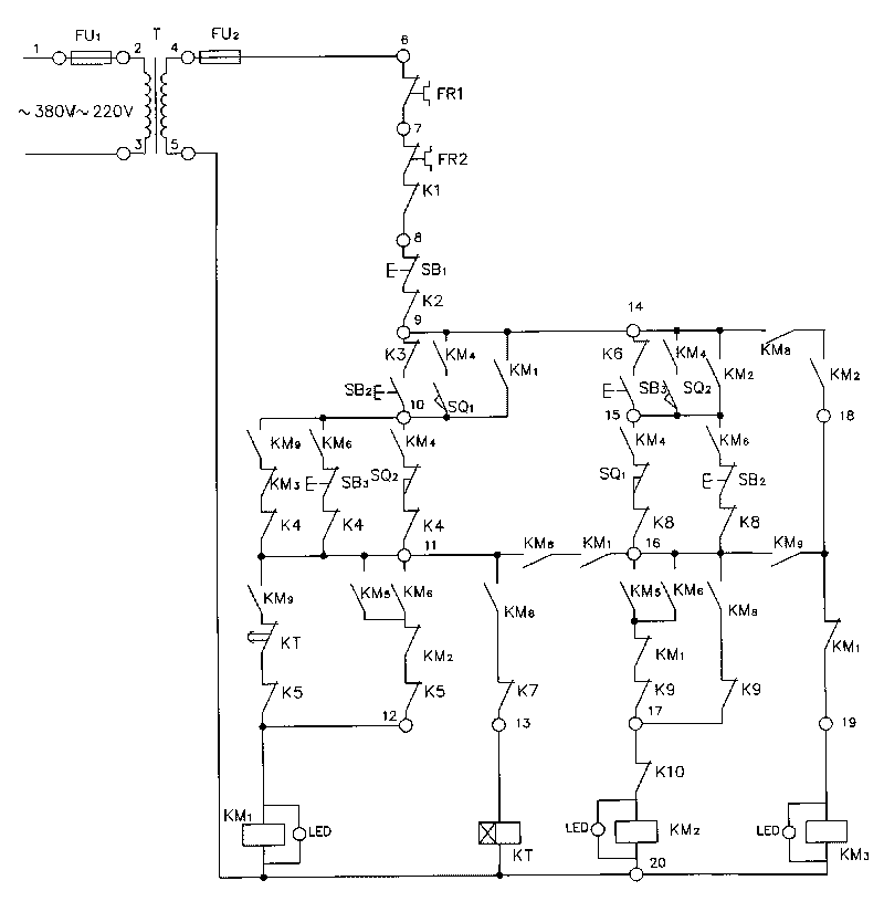 Electric traction fault training system based on integral multi-circuit