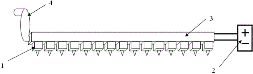 Control device for displaying water curtain image based on black and white picture