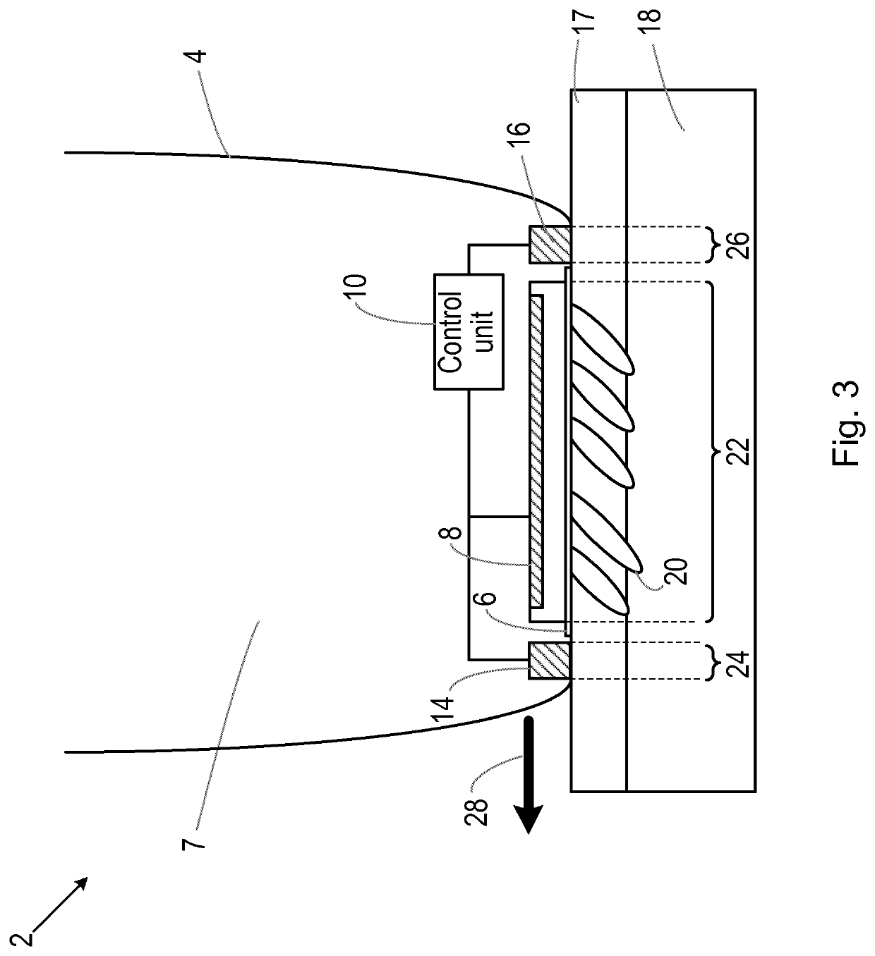 A handheld device for performing a treatment operation on skin