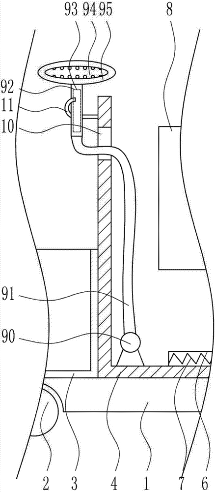 Household cleaning device for glass tiles