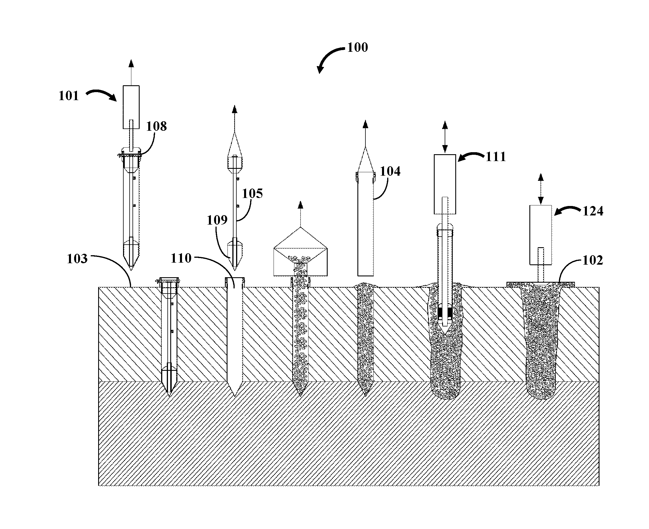 Mandrel for forming an aggregate pier, and aggregate pier compacting system and method