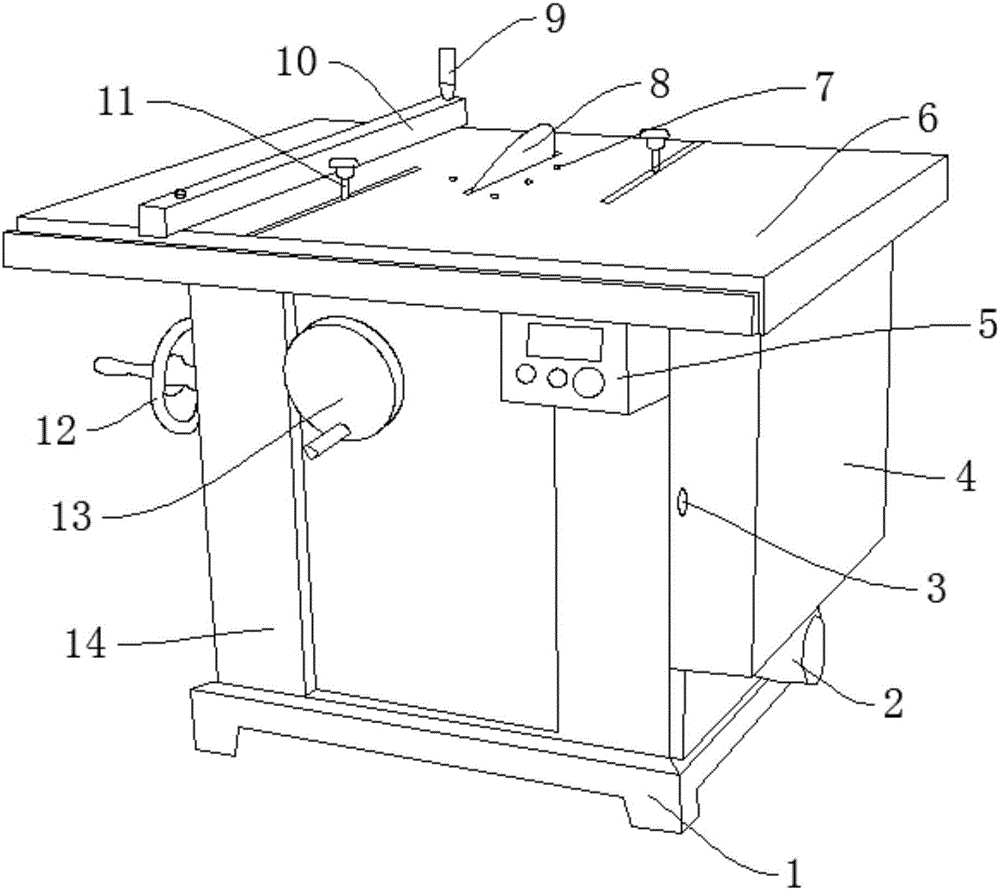 Furniture production sawing machine capable of infrared induction