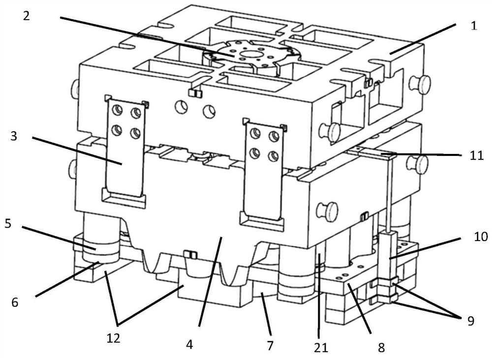 Die structure for plate drawing and bulging performance experiments