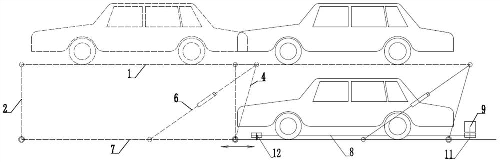 Upper-layer parking device of single two-position stereo garage