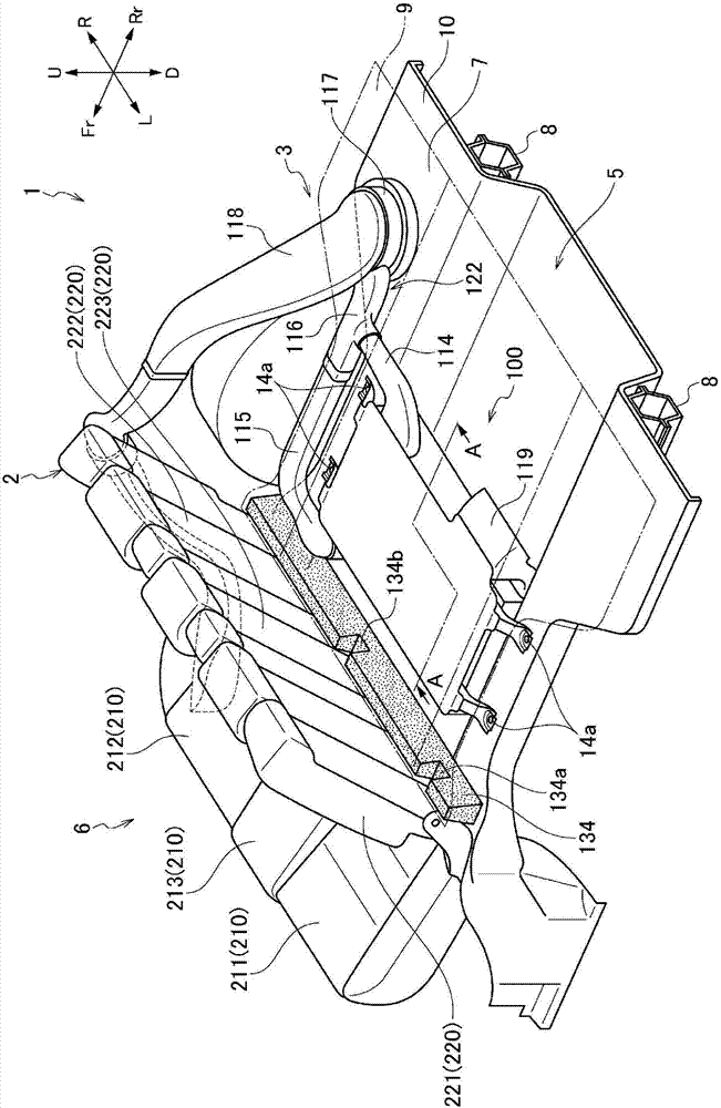 Battery cooling structure for vehicle