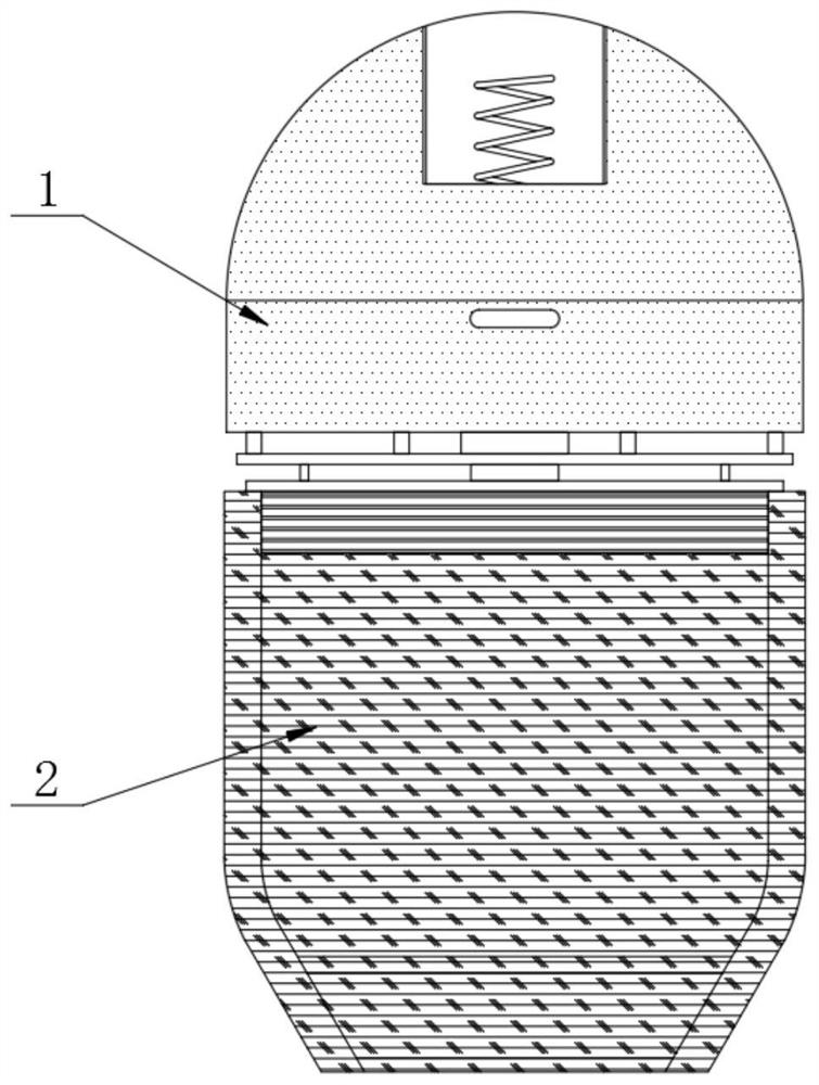 Vacuum soft package pump pressure double compartment type cosmetic container