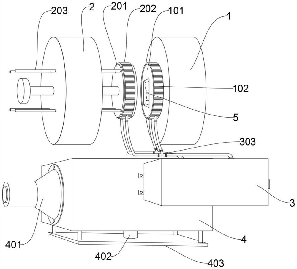 Rapid cooling device for automobile injection molding part