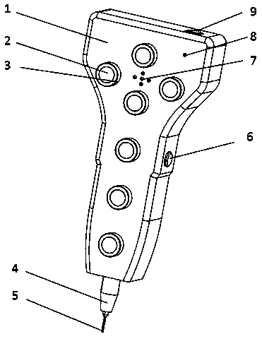 Optical pen type visual target object based on active light emission principle