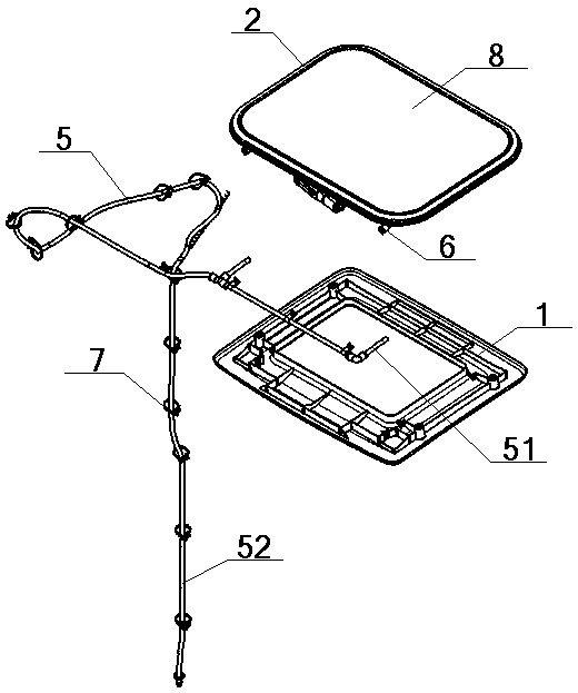 Drainage system of automobile electric skylight