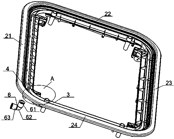 Drainage system of automobile electric skylight