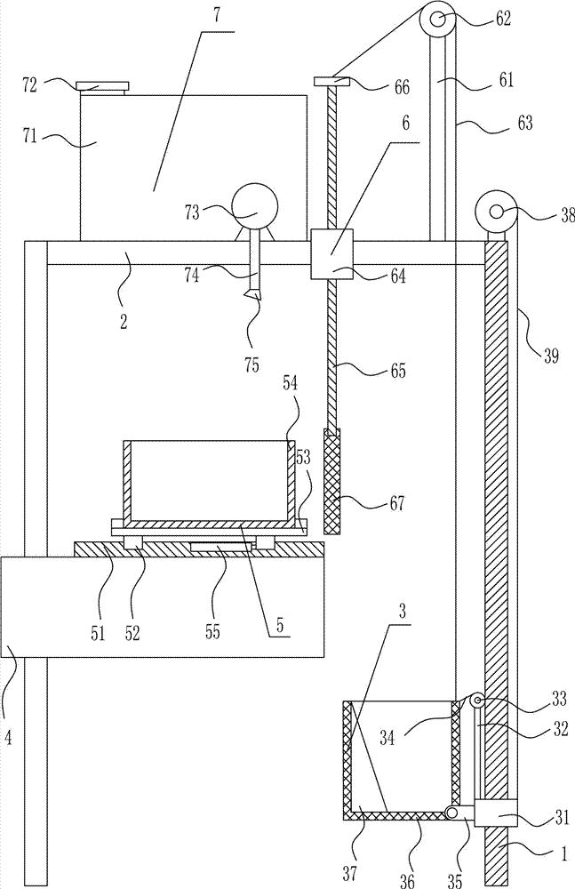 Residue cleaning device used for sewage treatment