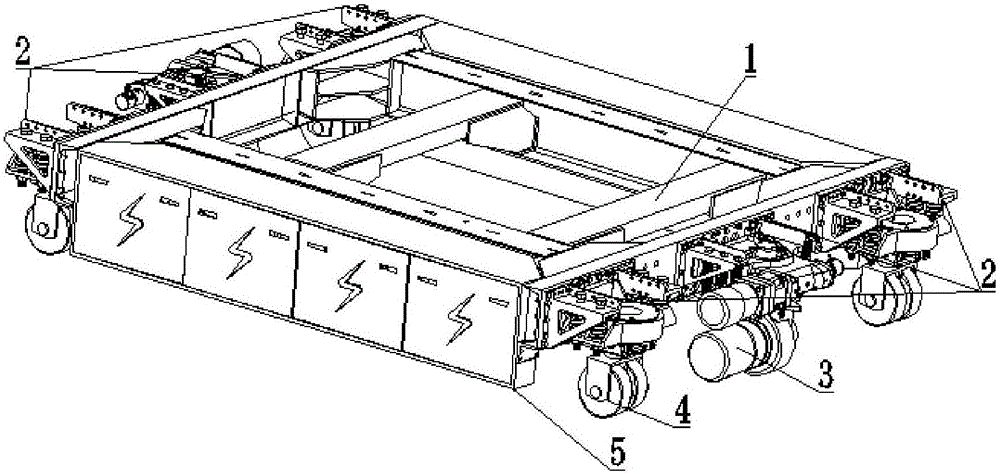 Double-drive coaxial-type AGV chassis