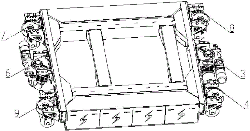 Double-drive coaxial-type AGV chassis