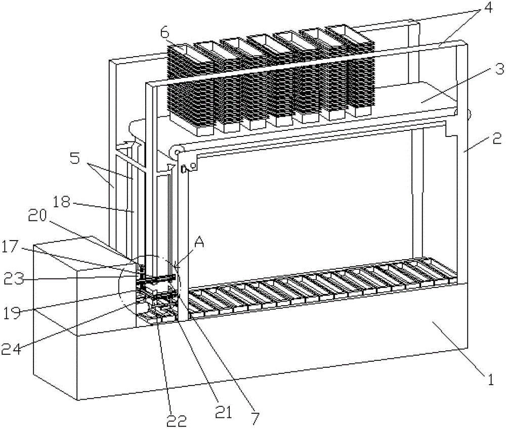 Automatic box-dropping device for shaped and boxed beancurd processing device