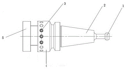 High-speed high-precision integral tool handle structure for grinding, milling and wiredrawing