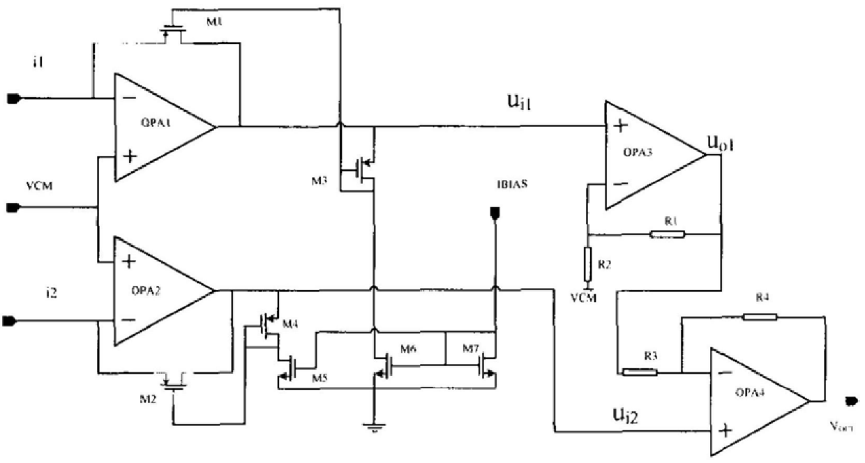 A complementary metal oxide semiconductor controllable gain preamplification method and circuit