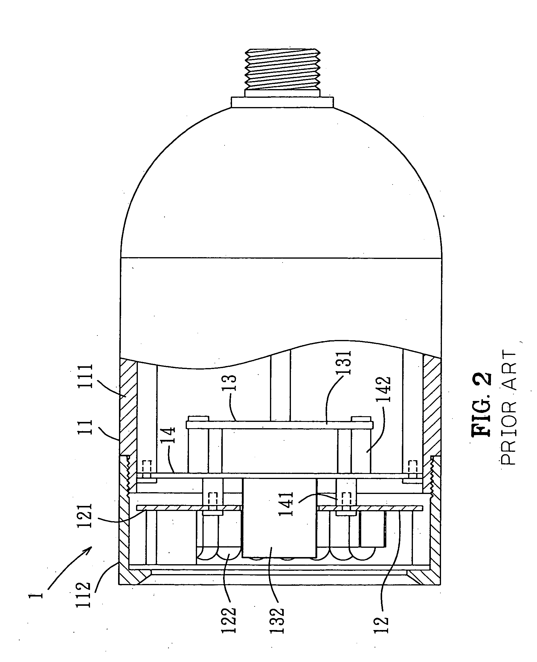 Illuminating device with heat-dissipating function