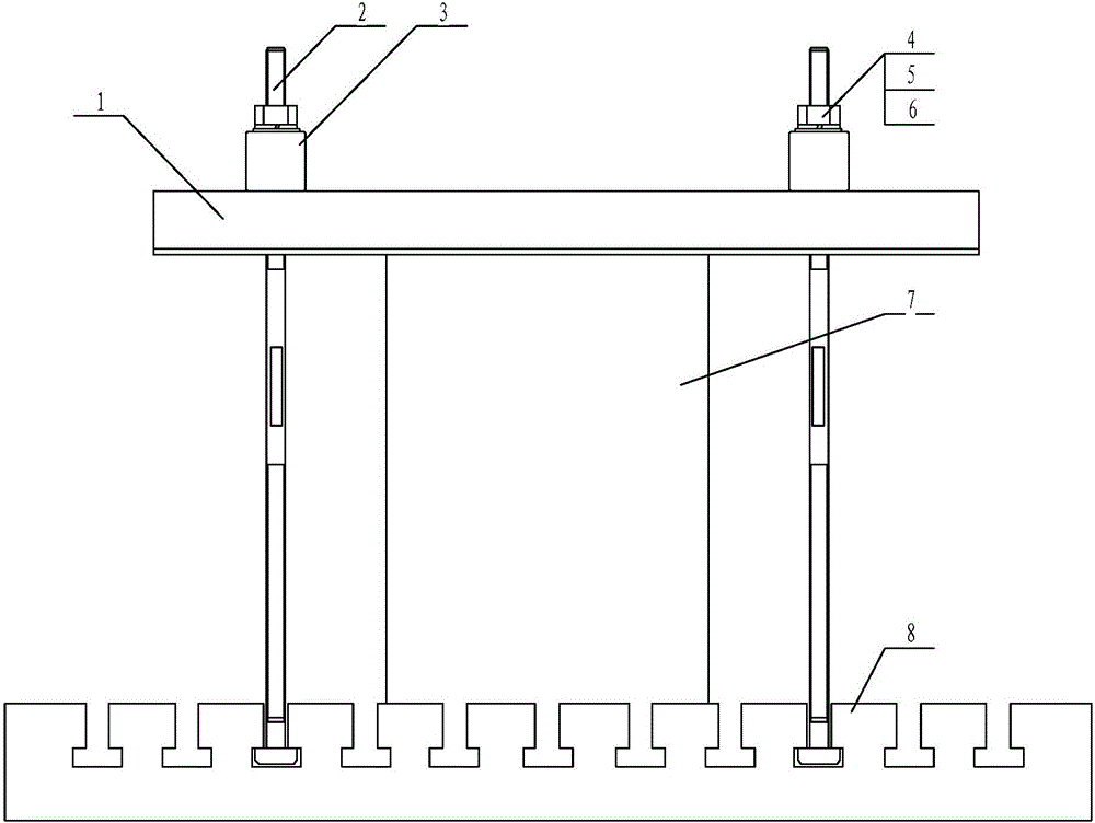 Universal T type groove tool with rapid fixing capability for vibration console