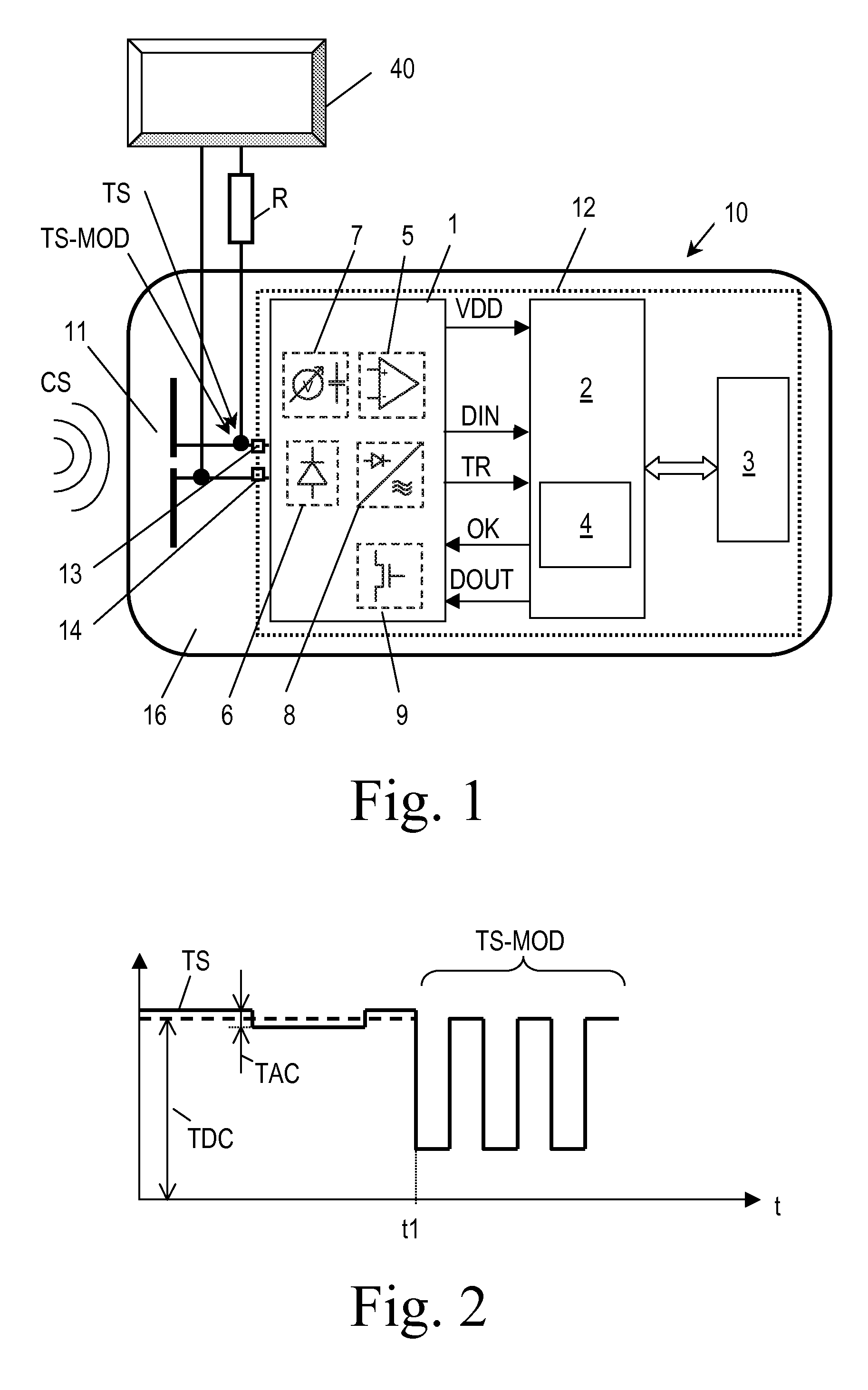 Circuit and data carrier with radio frequency interface