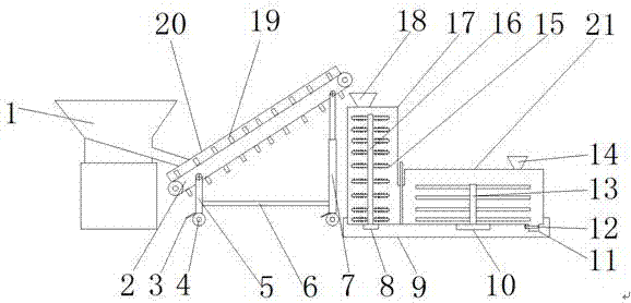 Stalk chopping and mixing feed preparation device