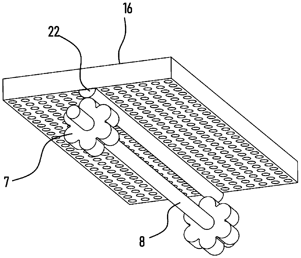 Sand screening device for bridge construction