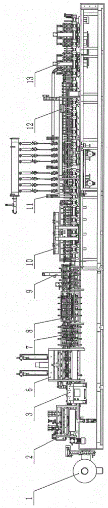 Fully-automatic production line for big soft tail-filling double-hard-pipe non-PVC infusion bags