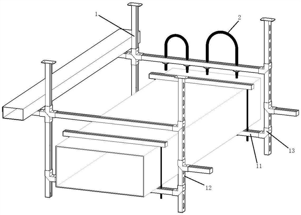 Combined type pipeline fixing support