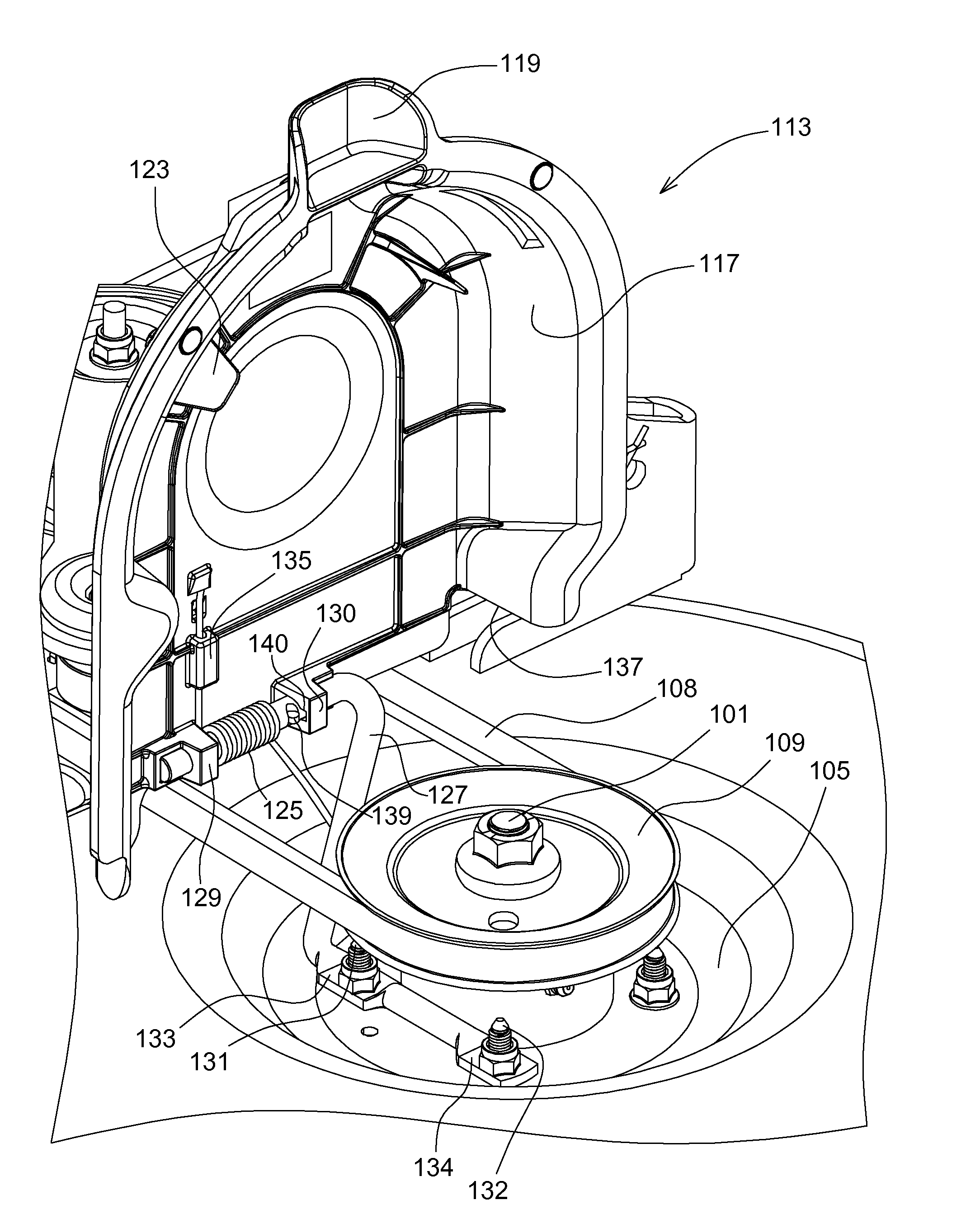 Mower deck spindle cover