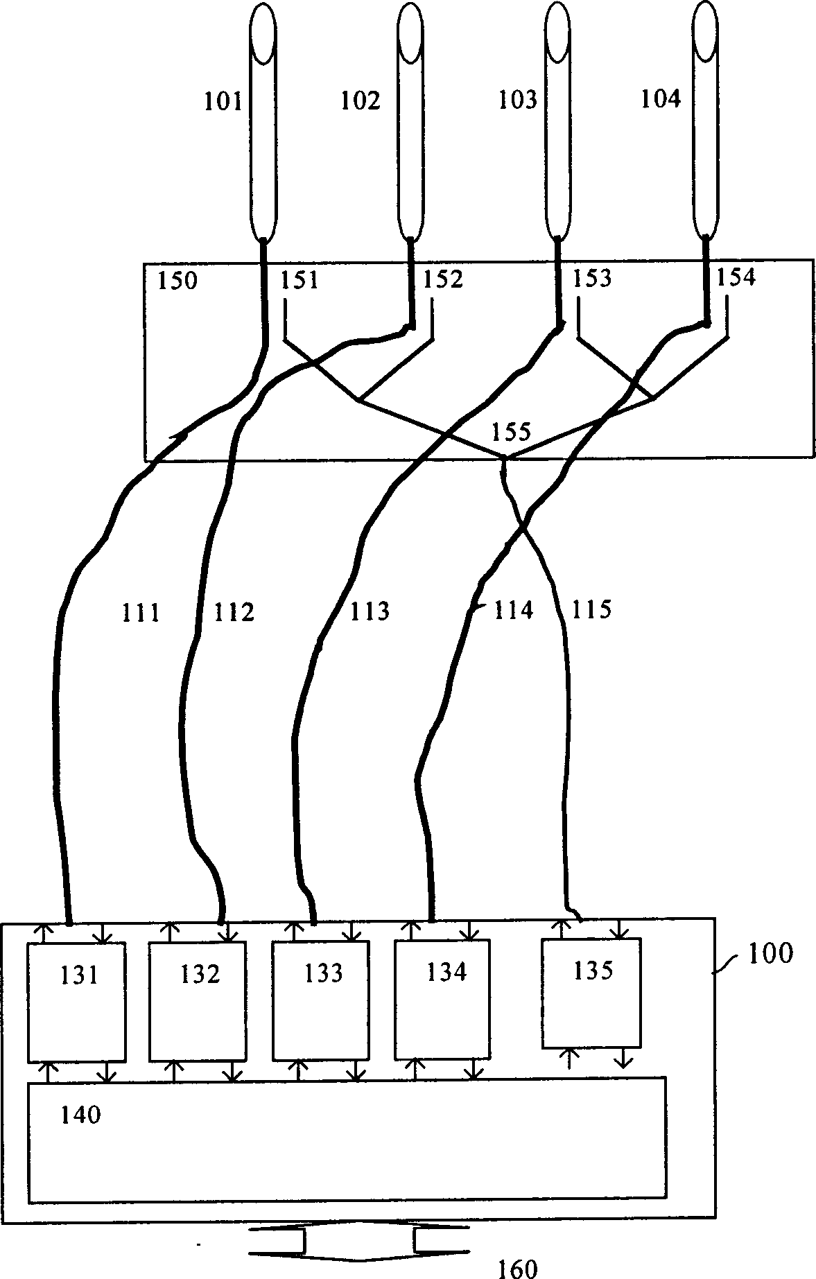 Calibrating method for intelligent antenna array and radio frequency receiving-transmitting machine