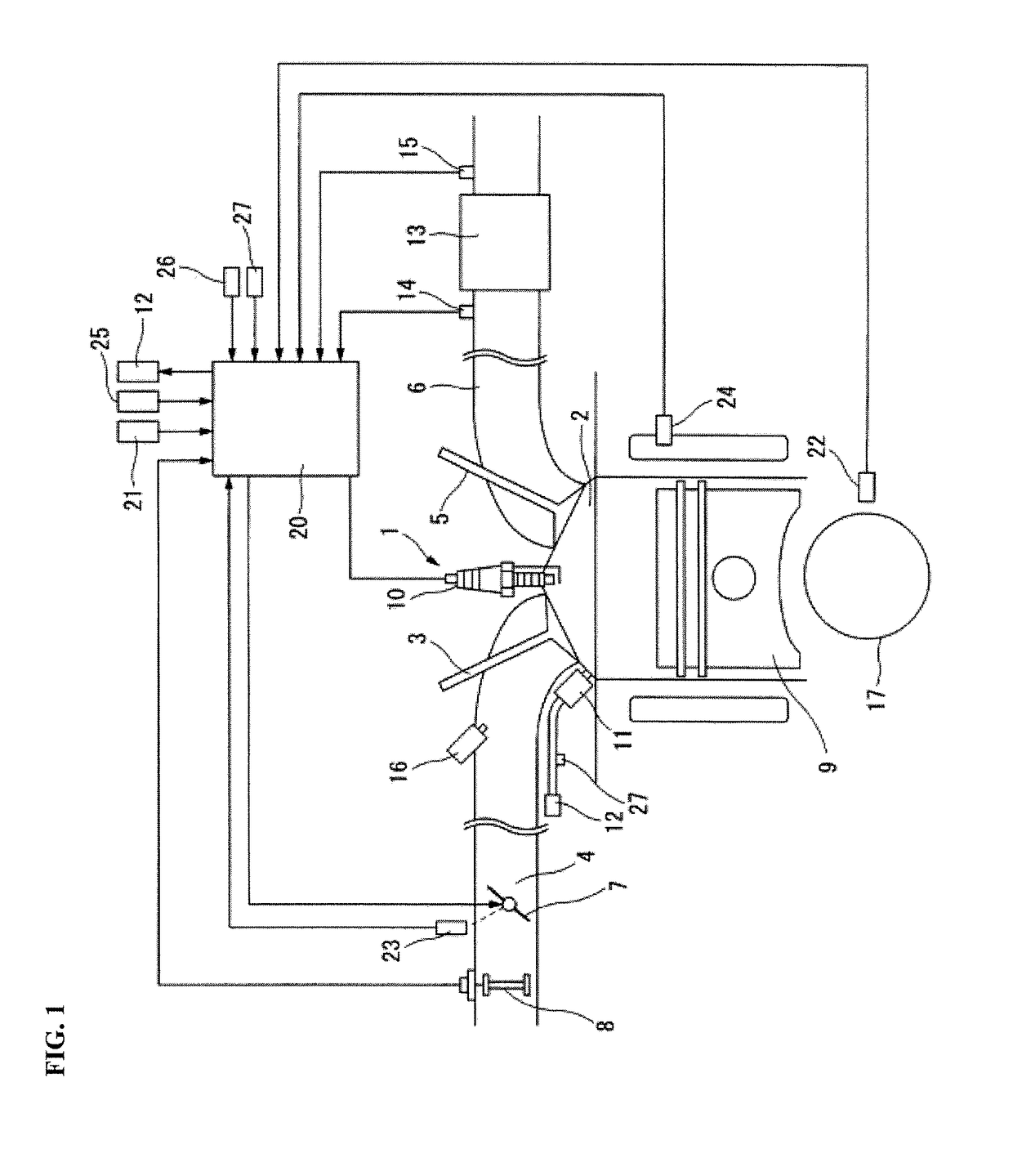 Vehicle control system for internal combustion engine