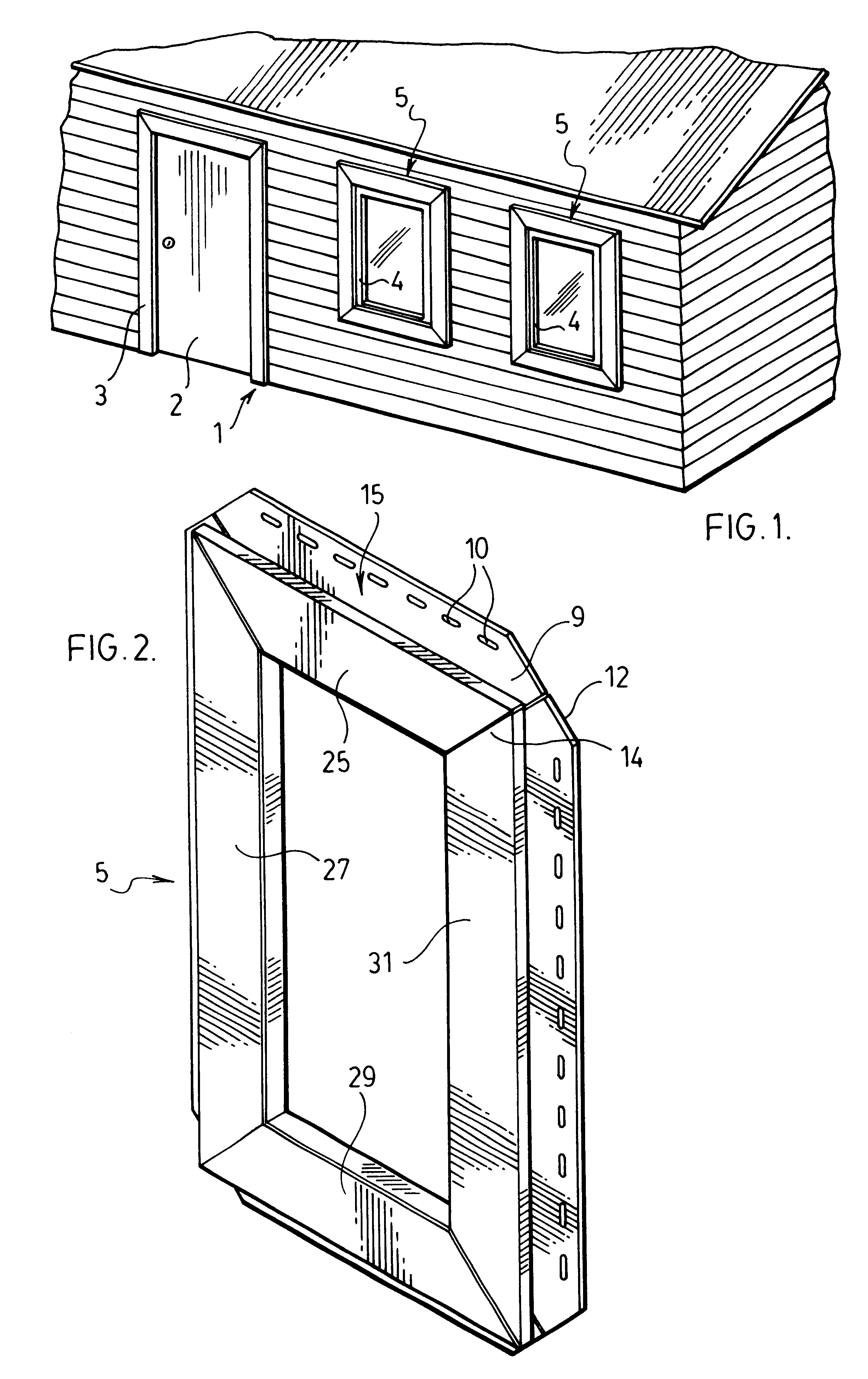 Prefabricated plastic shed and components therefor