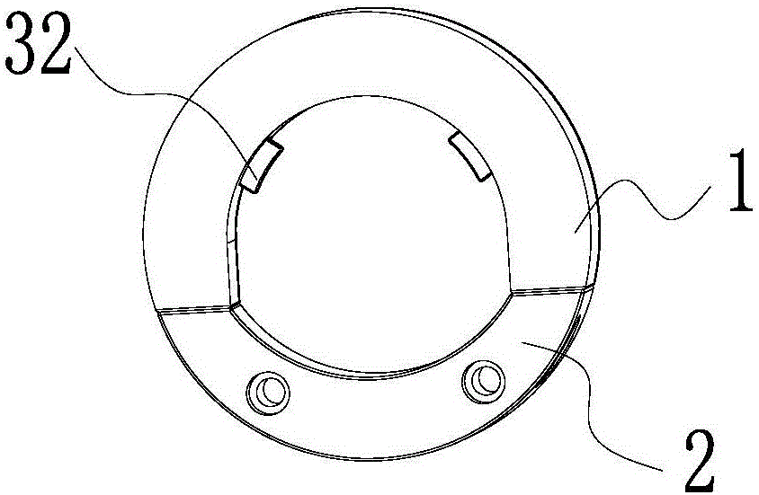 Annular passive contact type built-in temperature measuring device