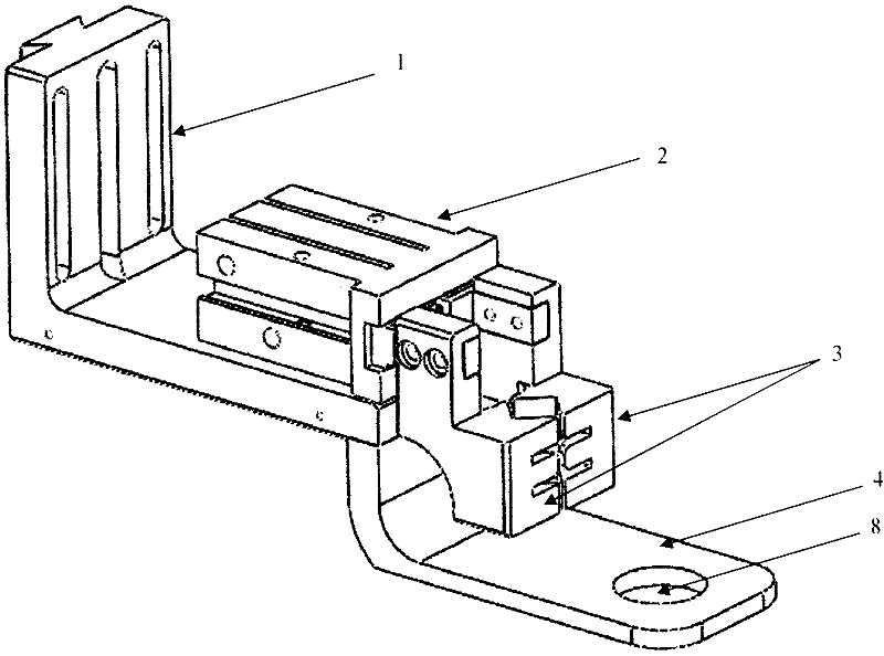 Photoresist nozzle replacement auxiliary positioning semi-automatic fixture