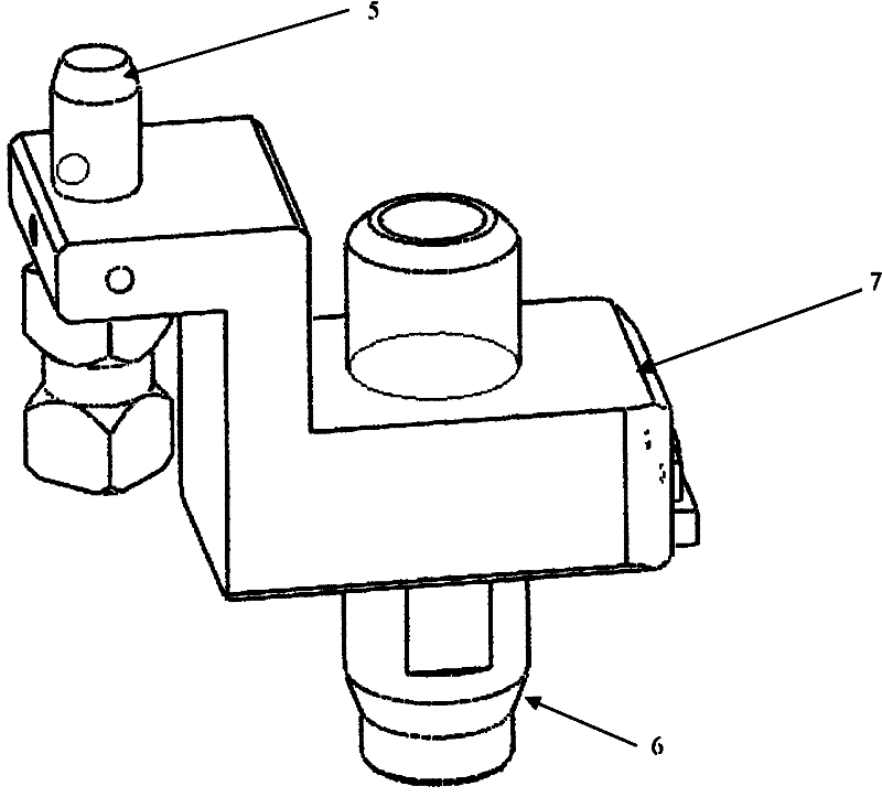 Photoresist nozzle replacement auxiliary positioning semi-automatic fixture